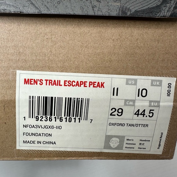 The North Face Men’s Trail Escape Peak Shoes Size 11 - Picture 5 of 16